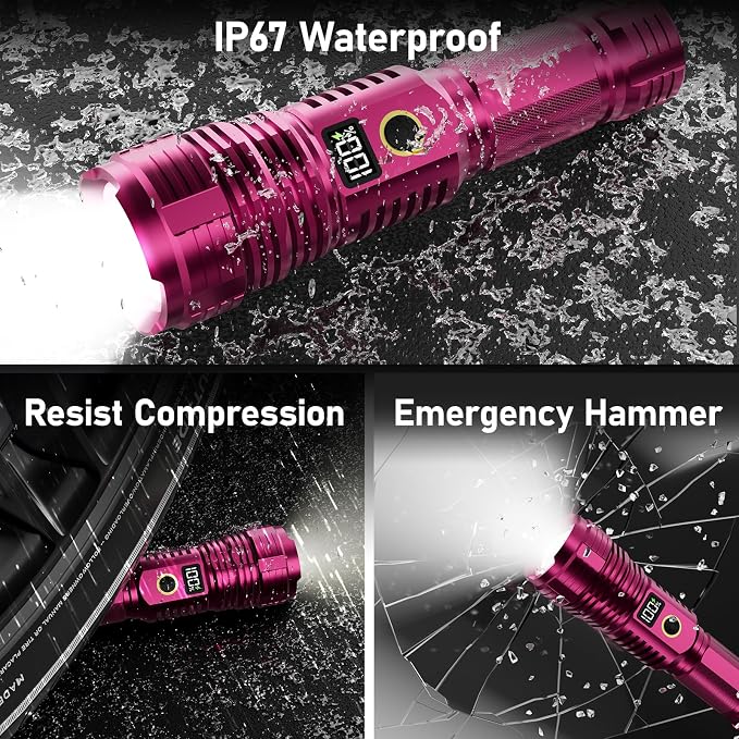 Flashlights High Lumens Rechargeable, 000LM LED Super Bright Flash Light - Image 7