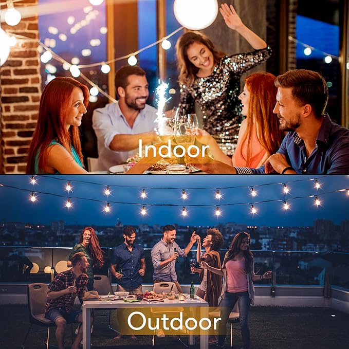 100FT LED Outdoor String Lights Patio Light - Image 2