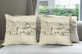Ambesonne Western Decorative Throw Pillow Case Pack of 4, Wild West Landscape by Ambesonne
