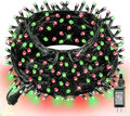 Dazzle Bright Red and Green Christmas String Lights, 300 LED 100 FT Connectable by DazzleBright