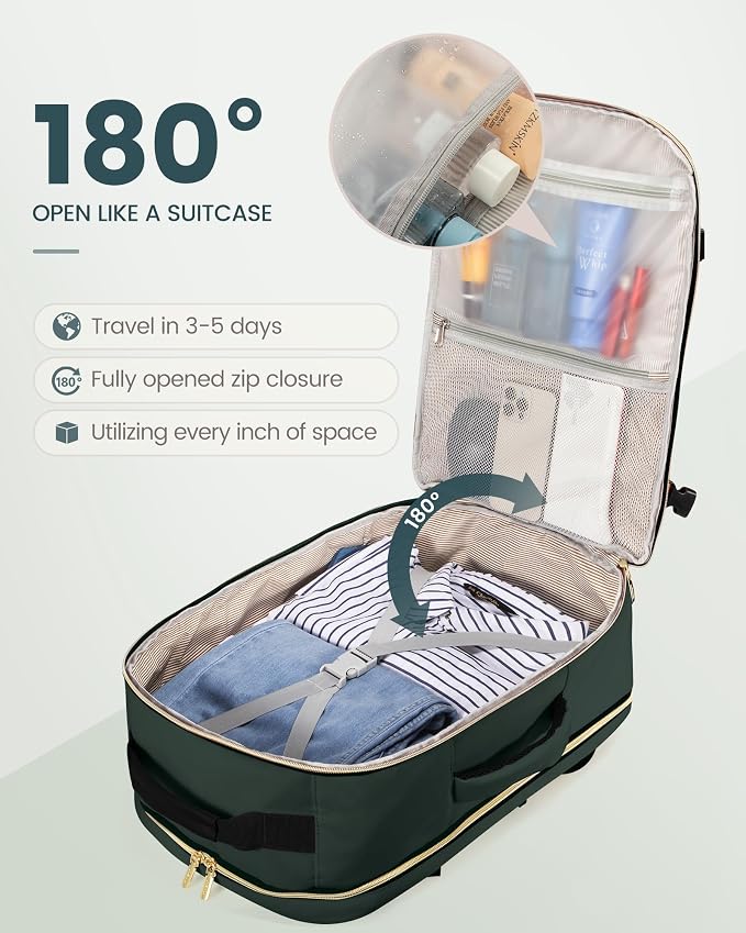 LOVEVOOK Travel Backpack for Women & Men 40L, Airline Approved Carry On - Image 2