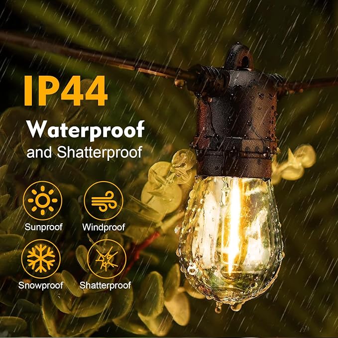 GvvooHome 24 Pack LED S14 Replacement Light Bulbs, Waterproof 1W Vintage Edison - Image 6