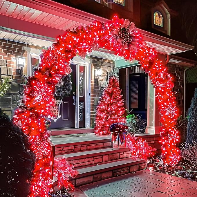 70FT Red String Lights, 210 LED Waterproof Seasonal Fairy Lights - Image 8