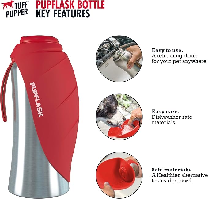 PupFlask Large Dog Water Bottle | 27 or 40 OZ Stainless Steel | Convenient Dog - Image 2