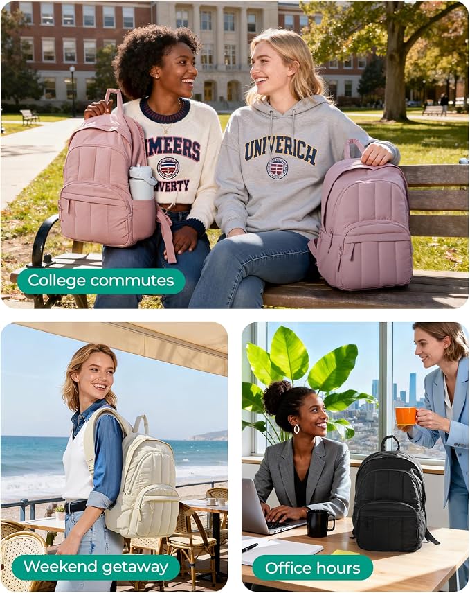 BAGSMART Womens Backpack Travel Laptop Backpack - Image 2