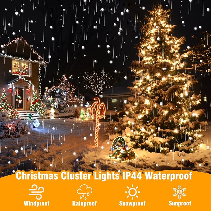ASENEK Connectable Christmas String Lights 66FT 200 LED 8 Modes - Image 3