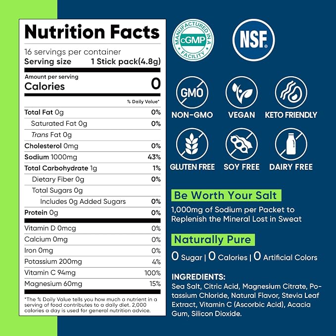 Venture Pal High Sodium Sugar-Free Electrolyte Powder Packets - Image 8