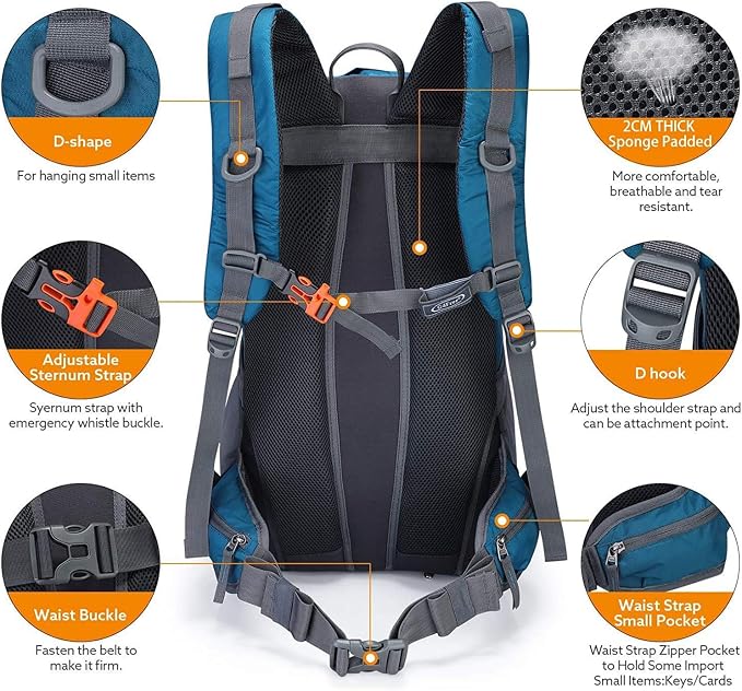 G4Free 45L Hiking Travel Backpack Waterproof - Image 4