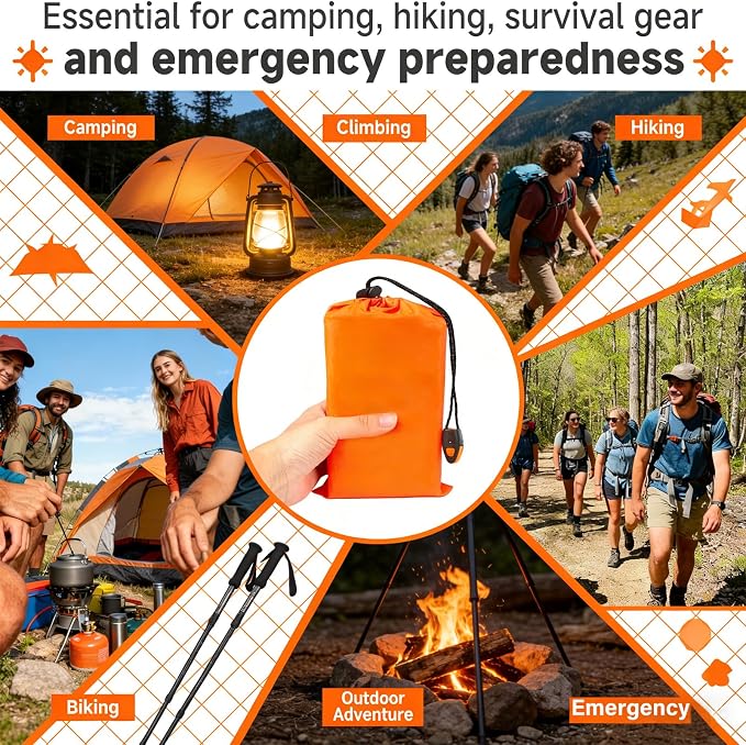 Sleeping Bag, Terrashell Blanket, Emergency Sleeping Bag, Waterproof, Compact - Image 8