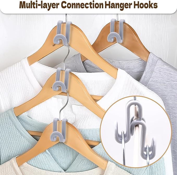 Mlici Clothes Hanger Connector for Clothes Organizing, 60 Pack Space Saving - Image 2