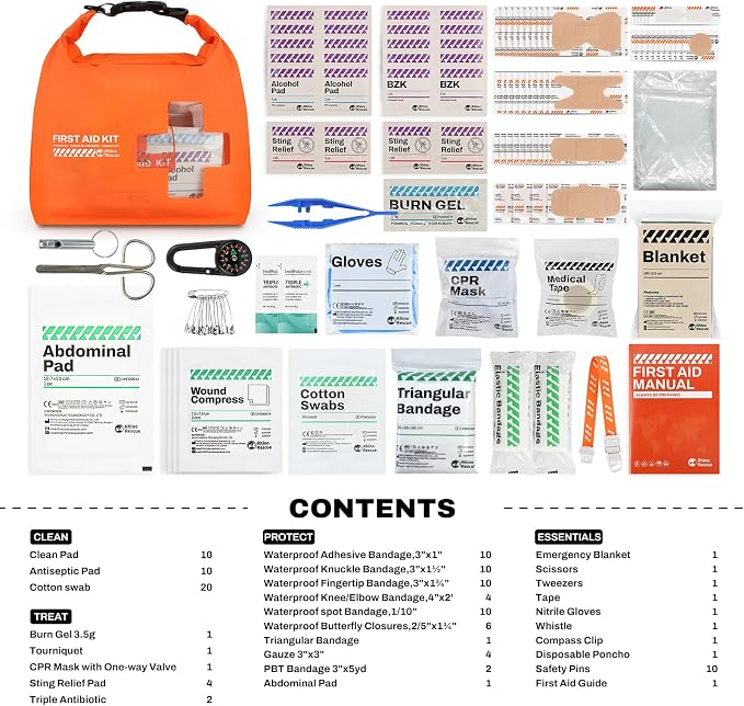 RHINO RESCUE Waterproof Boat First Aid Kit, Lightweight Boat Accessories Dry Bag - Image 3