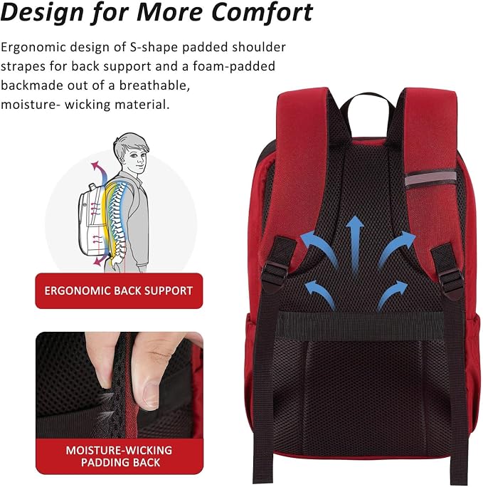 MAXTOP Deep Storage Laptop Backpack Business Anti-theft Backpacks College - Image 4