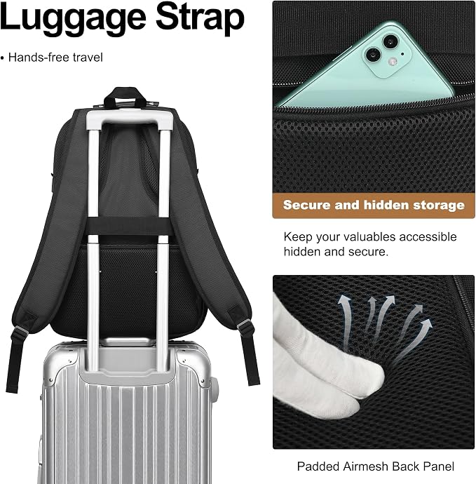 Boavan Laptop Backpack for men, 17.3 inch Laptop Bag - Image 4