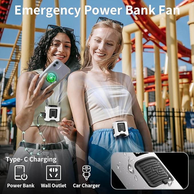 Socool 14500mAh Portable Waist Fan Clip on Belt 360 Rotation Wearable - Image 6