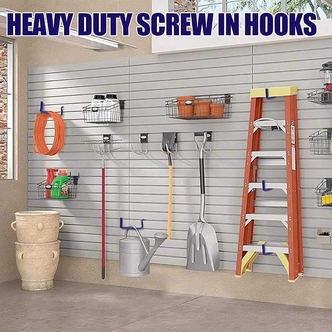Garage Hooks Heavy Duty, Wall Mounted Steel Tool Hangers - Image 5