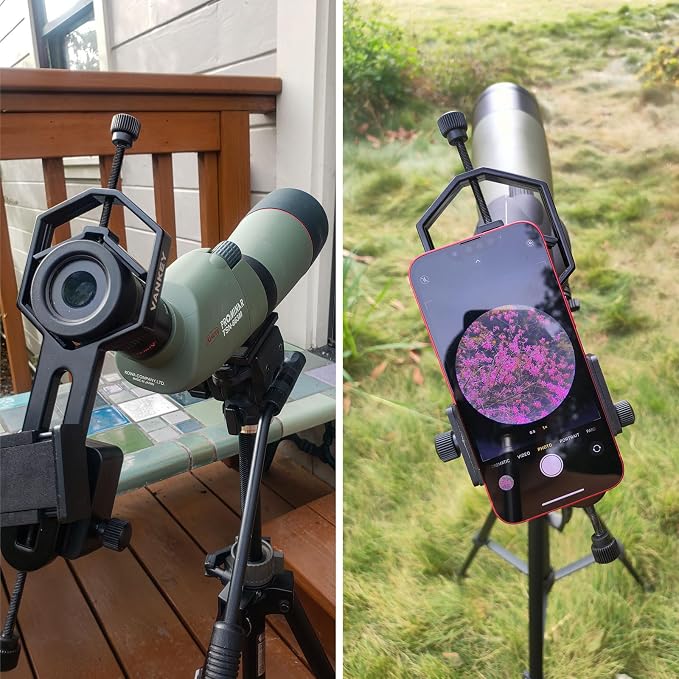 VANKEY 2-Axis Phone Scope Mount, Universal Spotting Scope Phone Adapter - Image 7