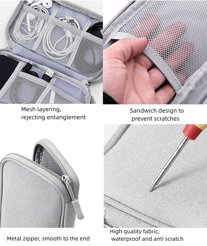 Electronic Organizer Travel Cable Accessories BagPouch Portable Waterproof - Image 3