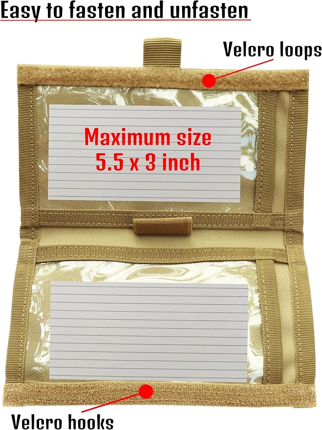 Underalert Tactical Wristband Dope Card Holder Sniper Data Book Quarterback - Image 7