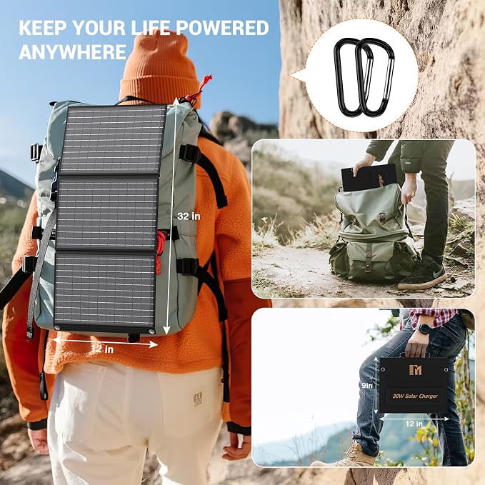 30W Solar Panel Charger Portable Foldable - Image 7