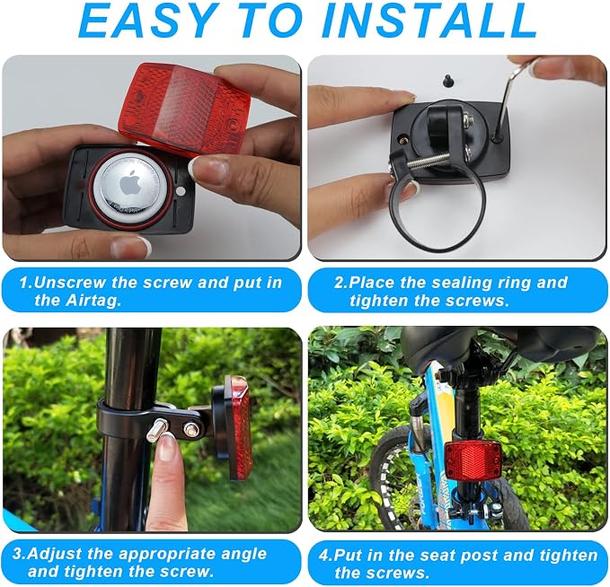 Airtag Bike Mount, Hidden Bike GPS Tracker Case - Image 7