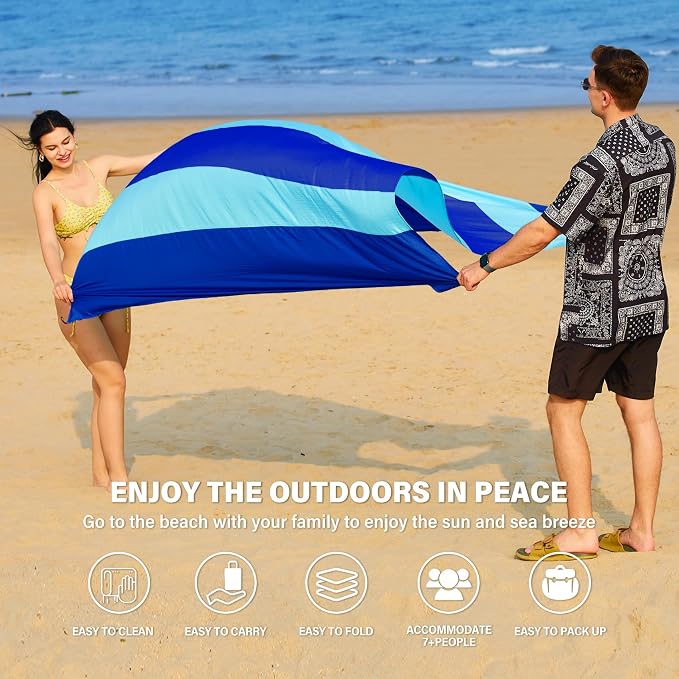 Famstar Beach Blanket Oversized Extra Large 78" X 81", Waterproof Sandproof - Image 3