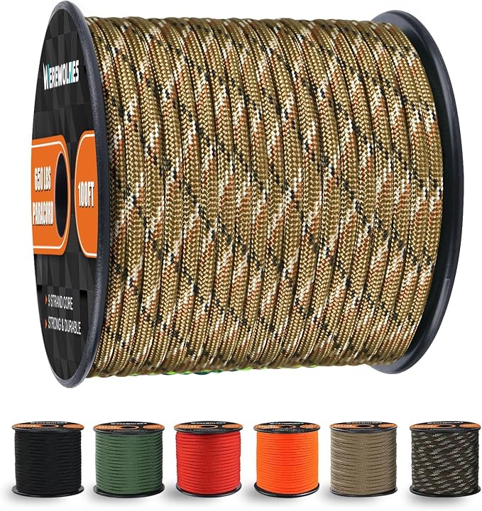 WEREWOLVES 650lb Paracord/Parachute Cord by WEREWOLVES