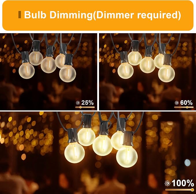 OHLUX Outdoor String Lights, 55FT Shatterproof LED Patio Lights - Image 4