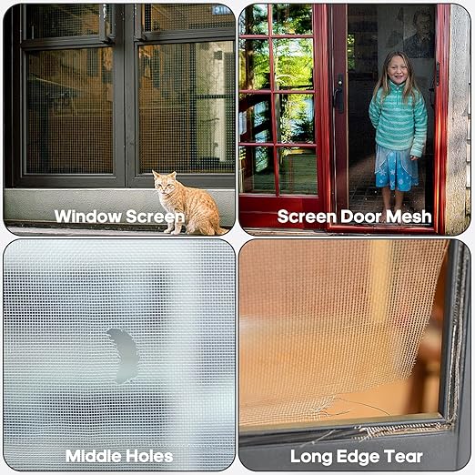 Secopad 14 Sheets Window Screen Patches Repair Kit, Strong Adhesive Fiberglass - Image 6