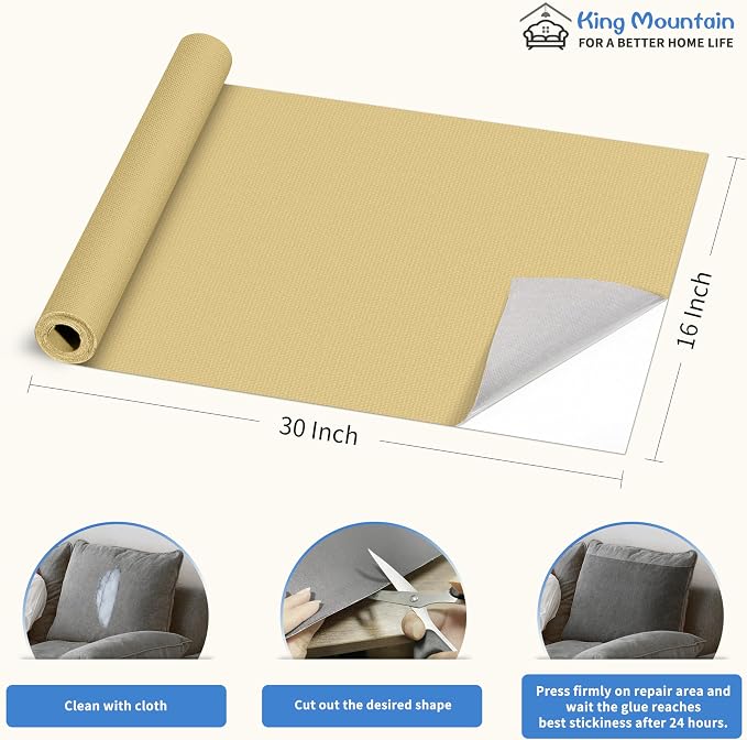 KING MOUNTAIN Canvas Repair Patch 16×30 Inch Self-Adhesive Waterproof Fabric - Image 4