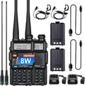 2 Pack BAOFENG UV-5R 8 Watt Ham Radio Handheld Long Range Two Way Radio by TIDRADIO