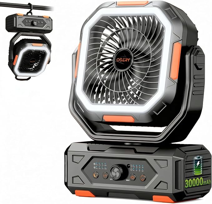 OGERY Camping Fan, Portable Fan Rechargeable by OGERY