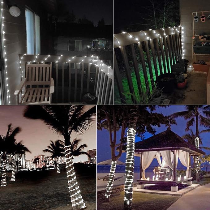 Brightown 2-Pack 39FT 100LED Solar Rope Lights, Solar Outdoor Lights IP65 - Image 3