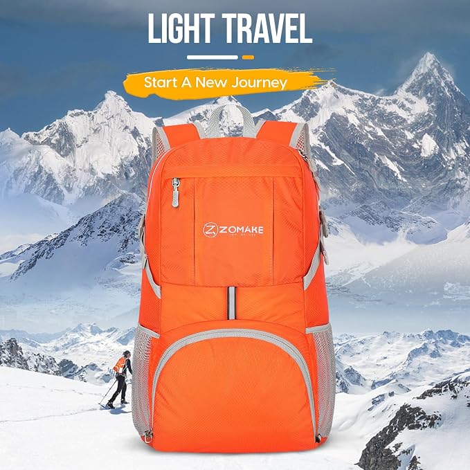 ZOMAKE Lightweight Packable Backpack 35L, Light Foldable Backpacks Water - Image 7