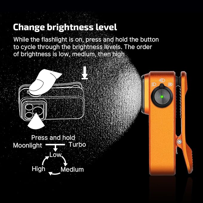 OLIGHT Oclip Pro EDC Flashlight Clip-on Light, Rechargeable 500 Lumens - Image 5