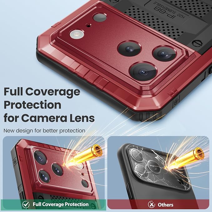 Mitywah Waterproof Case for iPhone 17 Pro Max, Rugged Metal Case - Image 6