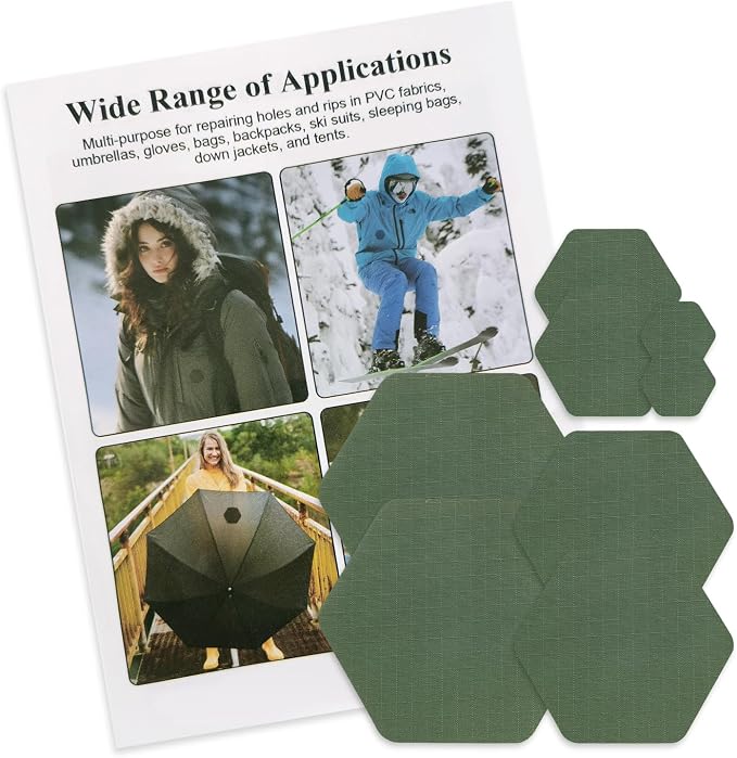 J.CARP 8PCS Nylon Repair Patches, Self Adhesive & Waterproof Patches, Nylon by JCARP