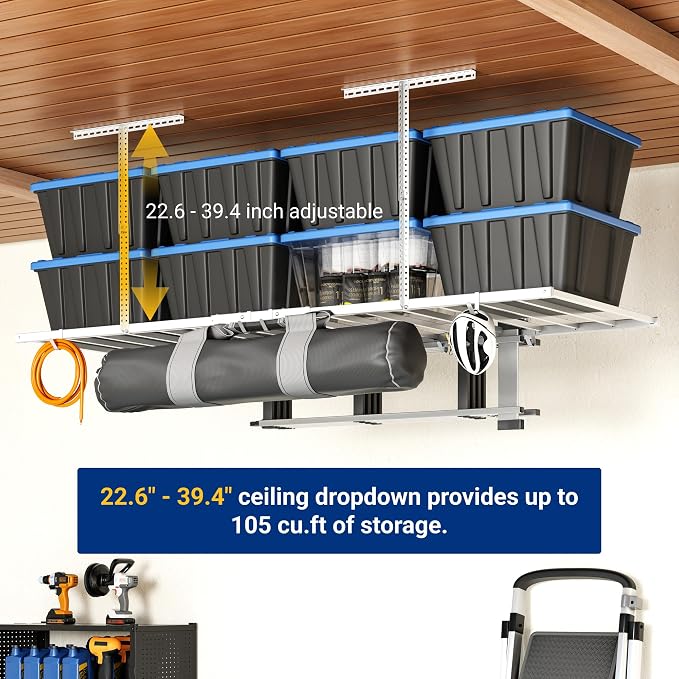 FLEXIMOUNTS 4x8 Overhead Garage Storage Rack - Image 5