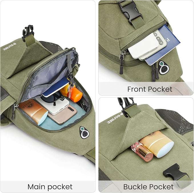 G4Free Canvas Sling Bag Crossbody Backpack - Image 5
