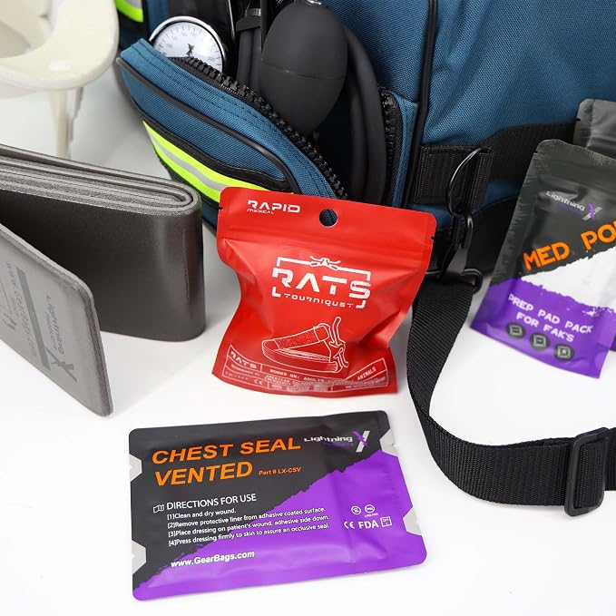 Lightning X Fully Stocked X-Tuff Modular Oxygen Trauma Bag w/Removable - Image 8