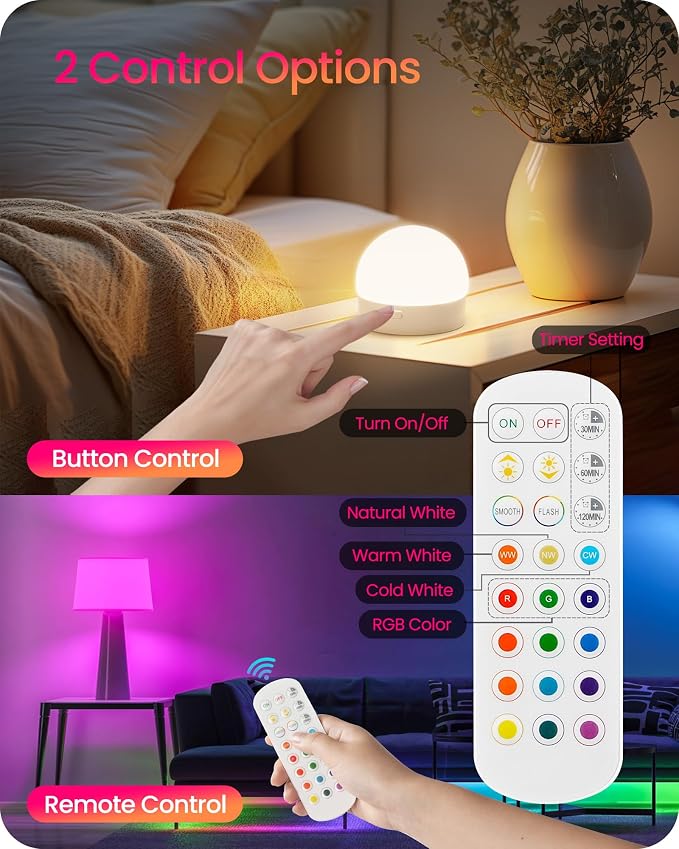Rechargeable Light Bulbs with Remote Control, Battery Operated Light Bulbs - Image 6