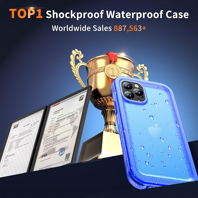 Cozycase Waterproof Case for iPhone 11 Pro Max, Shockproof Full-Body Rugged - Image 10