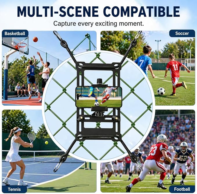 Fence Phone Mount for Baseball Games, Compatible - Image 6