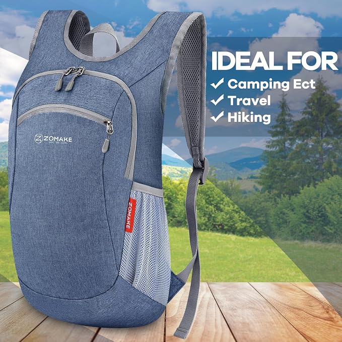 ZOMAKE Ultra Lightweight Packable Backpack 10L, Small Foldable Backpacks Hiking - Image 6