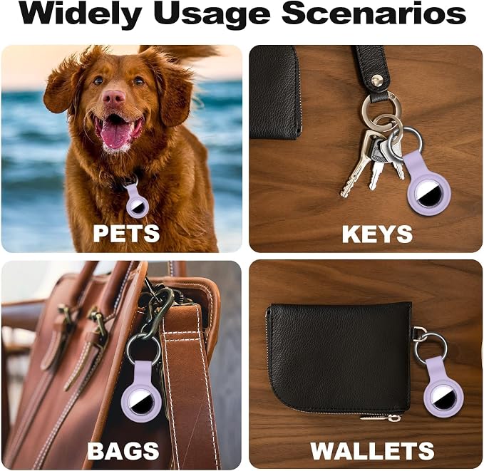 Linsaner Case for AirTag 2nd Gen & 1st Gen, Silicone Holder Keychain Key Ring - Image 6