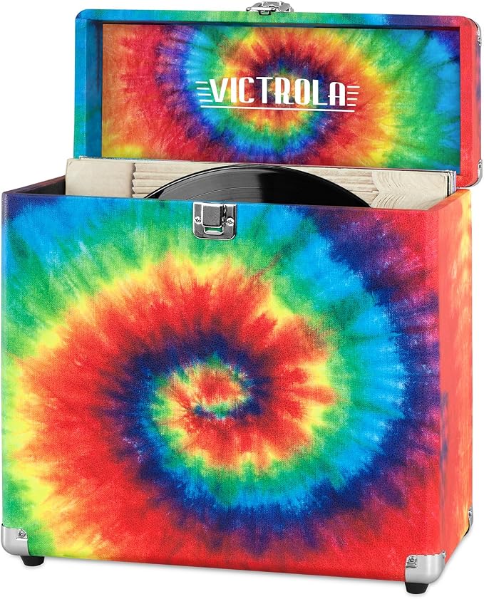 Innovative Technology Victrola Vintage Vinyl Record Storage Carrying Case by Victrola