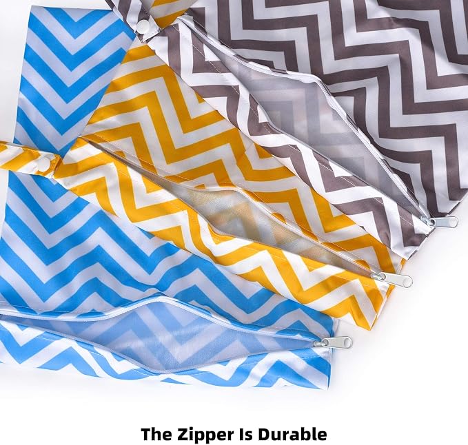 3 PCs Cloth Diaper Wet Dry Bags Waterproof Reusable Stroller Travel Beach Pool - Image 3