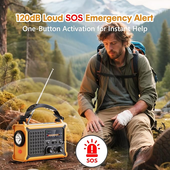 Raynic NOAA Weather Radio 12000mAh, Emergency Weather Radio - Image 9