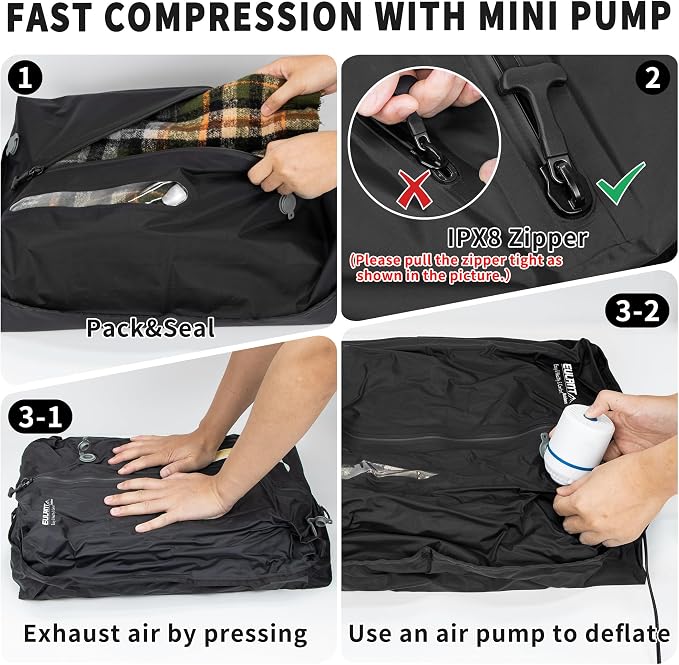 Reusable Vacuum Bags for Travel, Professional Waterproof IPX8 Vacuum - Image 7