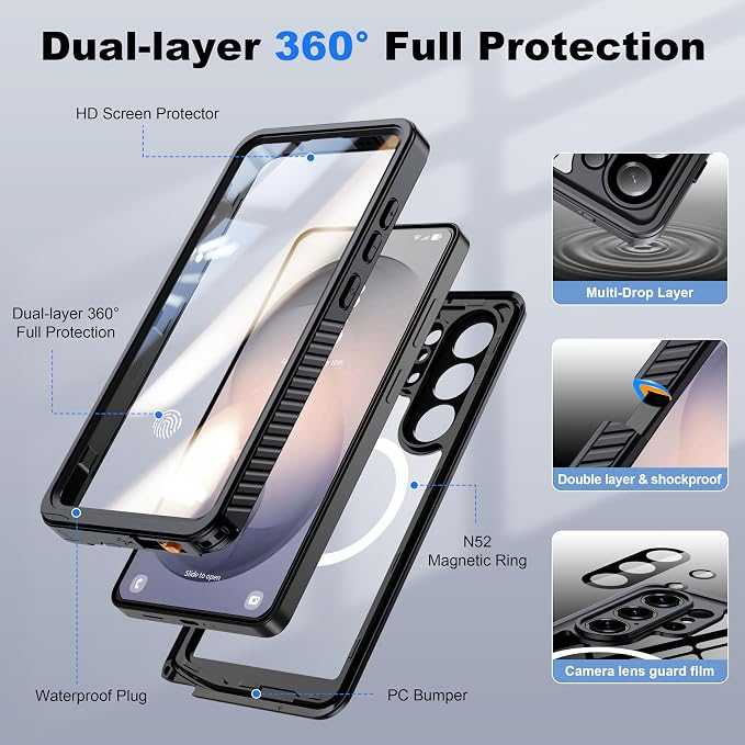 ANTSHARE IP68 Waterproof Case for Samsung Galaxy S26 Ultra - Image 5