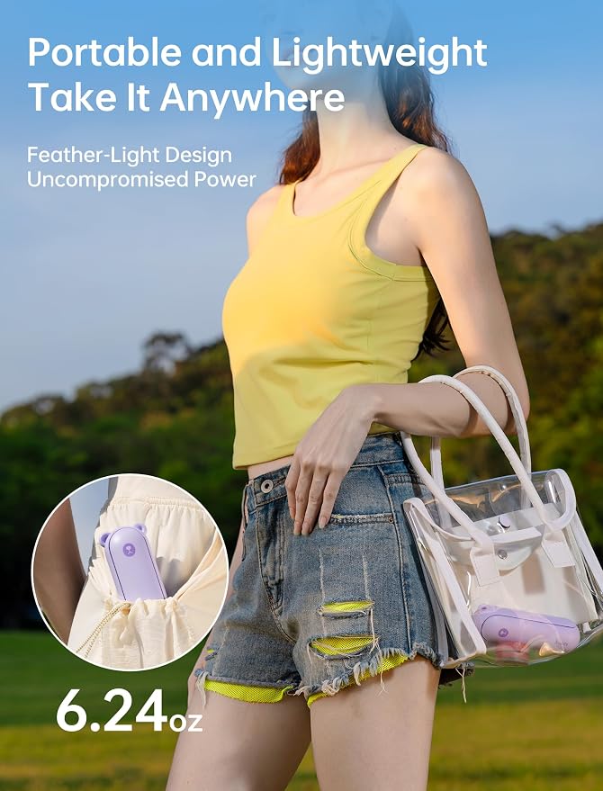JISULIFE Handheld Fan 8 Plus: All-in-One Mini Fan - Image 6